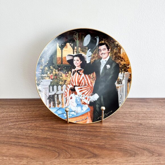 Gone With the Wind Plate 1989 | W.S. George + COA - Picture 1 of 7